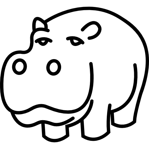 Hippopotamus outline